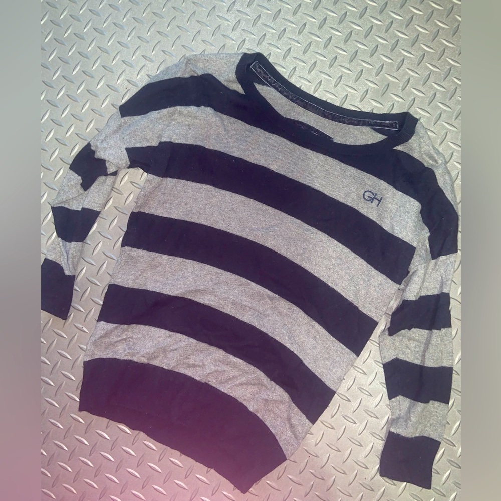 Y2k Gilly Hicks Sweater Abercrombie Classic Knit Fall Striped Nautical Casual